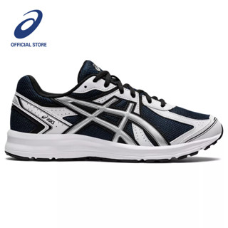 ASICS :  JOG 100S MEN ผู้ชาย รองเท้าผ้าใบ ของแท้ หน้ากว้าง 2E NAVY/PURE SILVER