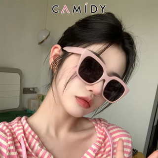 Camidy แว่นกันแดดสีชมพูกุหลาบหญิงเวอร์ชั่นเกาหลีใหม่แฟชั่นสแควร์กรอบใหญ่เรียบง่ายสไตล์ยุโรปและอเมริกาคนดังอินเทอร์เน็ตเทรนด์แว่นกันแดดกันแดด