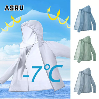ASRV เสื้อผ้าป้องกันแสงแดดสำหรับผู้ชายและผู้หญิงในช่วงฤดูร้อนน้ำแข็งบาง ๆ ให้ความรู้สึกเบาและระบายอากาศได้ดี