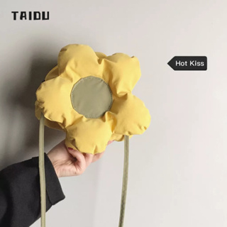 TAIDU กระเป๋าสะพาย ลายดอกไม้ อเนกประสงค์ทั้งด้านศิลปะและการพักผ่อน กระเป๋าสะพายข้างสี Macaron