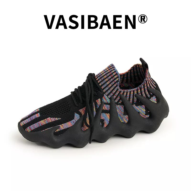 vasibaen-รองเท้าทอตาข่ายบินทุกคู่ใหม่ของผู้ชายรองเท้ากีฬาพ่อคู่