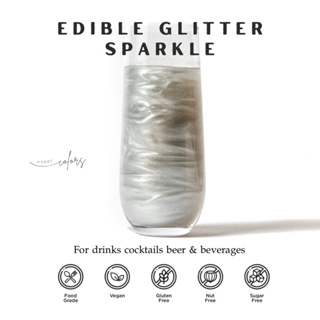 ราคาและรีวิวEdible Glitter for Drinks | กลิตเตอร์ สำหรับ ผสมเครื่องดื่ม (Food Grade)