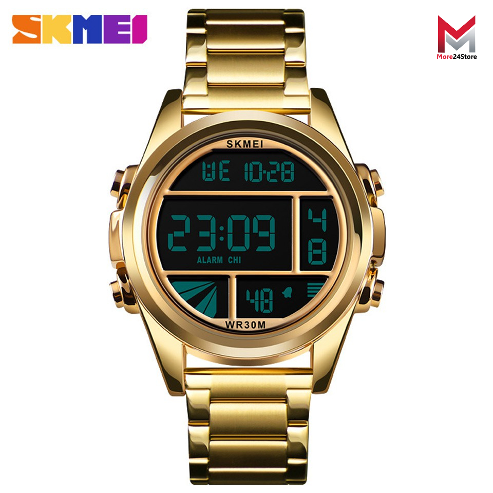 ภาพหน้าปกสินค้าพร้อมส่งสีทอง SKMEI นาฬิกาข้อมือผู้ชาย Sport Watch รุ่นSKMEI1448 นาฬิกาสปอร์ต ระบบดิจิตอล ไฟ LED % จากร้าน more24store บน Shopee