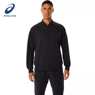 ASICS :  ACTIBREEZE DOUBLE RUSSEL JACKET MEN TRAINING เสื้อ ผู้ชาย เสื้อ เสื้อกั๊ก ของแท้  PERFORMANCE BLACK