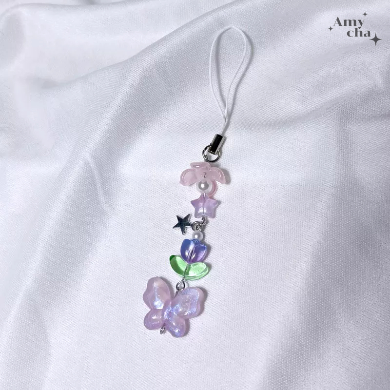 flower-keychain-พวงกุญแจลูกปัดดอกไม้