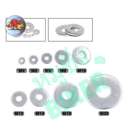 แหวนอีแปะ-แหวนรอง-สกรู-มิล-ชุบซิงค์ขาว-m10-14-ห่อละ20ตัว-แหวนรองน็อต-ชุบขาว-แหวนเหล็กรองน๊อต-แหวนรองน๊อต