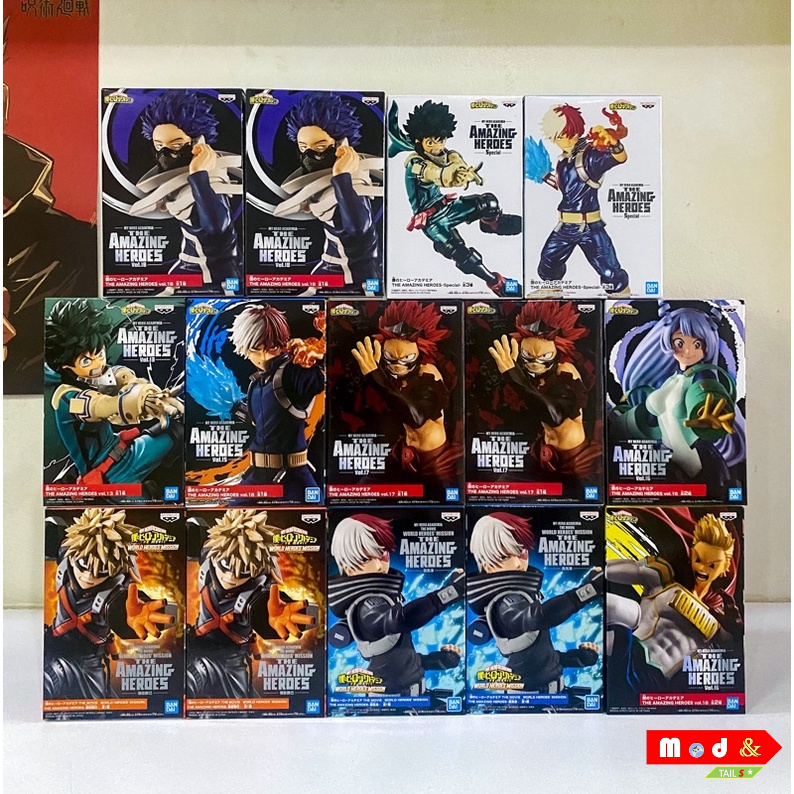 งานแท้-my-hero-academia-the-amazing-hero-bakugo-amagiki-figure-โมเดลฟิกเกอร์มายฮีโร่-มิโดริยะ-บาคุโก-ทามากิ-มิริโอะ