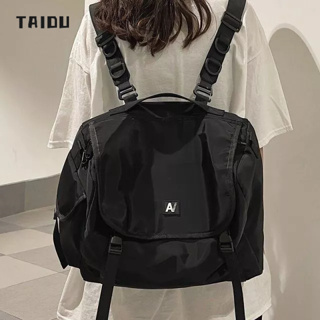 TAIDU กระเป๋าสะพายข้างผู้ชายสไตล์สปอร์ต แบรนด์แฟชั่นฮิปฮอปสัญชาติญี่ปุ่น ins กระเป๋าเป้ลำลองยอดนิยม การเดินทางของนักเรียน ความจุสูง