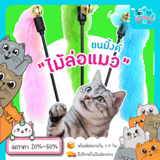 ของเล่นแมว ไม้ตกแมว ขนมิงค์ ไม้ล่อแมว