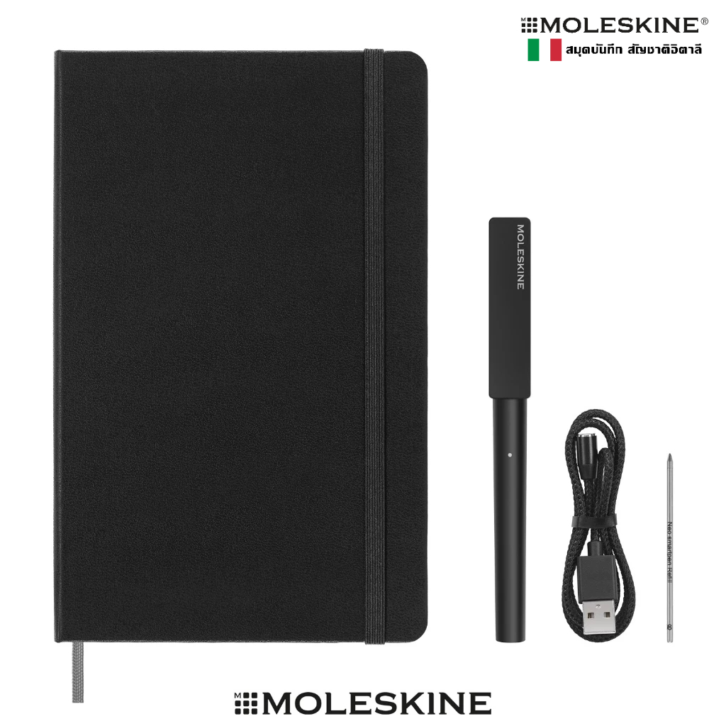 ชุดปากกา MOLESKINE Smart Writing Set พร้อมสมุด Smart Notebook สีดำ ปก