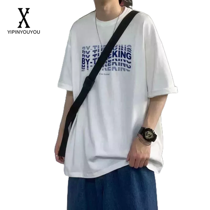 yipinyouyou-เสื้อยืดแขนสั้นคอกลมแขนวัยรุ่นแขนครึ่งแขนเสื้อ