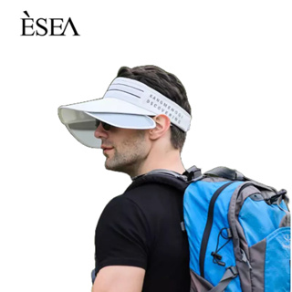 ESEA ม่านบังแดดแฟชั่นลำลองของผู้ชายหมวกป้องกันรังสียูวีกลางแจ้งหมวกกันแดดที่ว่างเปล่าแสนสบาย