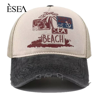 ESEA เบสบอลหมวกบังแดดแฟชั่นใหม่ฮาร์ดด้านบนสบาย ๆ เทรนด์แฟชั่นพิมพ์หมวก