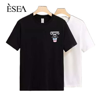 ESEA เสื้อยืดผู้ชายแฟชั่นยอดนิยมลำลองผู้ชายแขนสั้นหลวมในการ์ตูนอะนิเมะคอกลมแขนสั้น