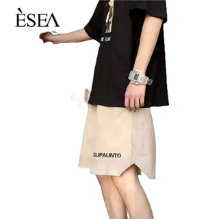 ESEA ผู้ชายกระเป๋าตกแต่งอเนกประสงค์แฟชั่นเมืองหลวมกางเกงลําลอง, ห้าจุดกางเกง, กางเกงคาร์โก้