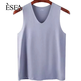 ESEA เสื้อกั๊กผู้ชายอินเทรนด์แบรนด์ฤดูร้อนผลิตภัณฑ์ใหม่ที่เรียบง่ายระบายอากาศได้สีทึบหลวมผู้ชายสบาย ๆ กีฬาเสื้อแขนกุด