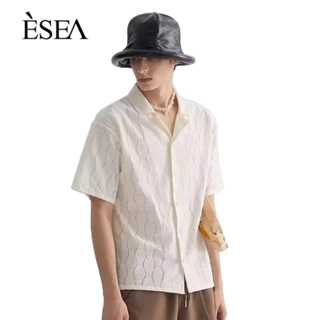 ESEA เสื้อเชิ้ตผู้ชายเสื้อเชิ้ตแฟชั่นลําลอง