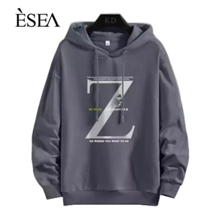ESEA เสื้อกันหนาวมีฮู้ดแขนยาวสำหรับผู้ชายสเวตเตอร์กำมะหยี่พิมพ์ลายตัวอักษรหลากสีแขนยาวสำหรับผู้ชายเสื้อกันหนาว ผ ช เสื้อฮู้ดเท่ๆ