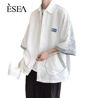 ESEA เทรนด์เสื้อเชิ้ตผู้ชาย: เสื้อเชิ้ตแฟชั่นป๊อปสไตล์เกาหลีฤดูร้อน