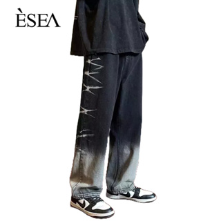 ESEA กางเกงผู้ชายไล่ระดับสี, การออกแบบแฟชั่นลําลอง, กางเกงยีนส์ยุโรปและอเมริกา