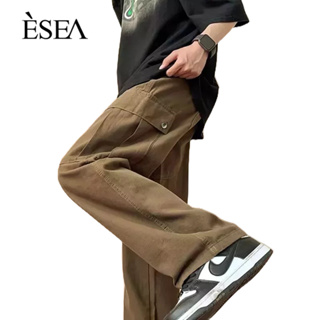 ESEA กางเกงขายาวผู้ชาย, กระเป๋าใหญ่ญี่ปุ่น, ถนนสูง, กางเกงลําลองแฟชั่นผู้ชาย