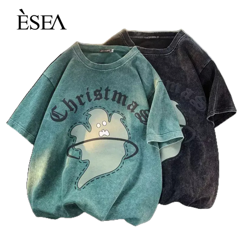 esea-ผู้ชายเสื้อยืดทั้งหมด-การแข่งขันใหม่รอบคอลำลองผู้ชายเสื้อยืดแฟชั่นขี้เกียจน้ำแบรนด์ผู้ชาย