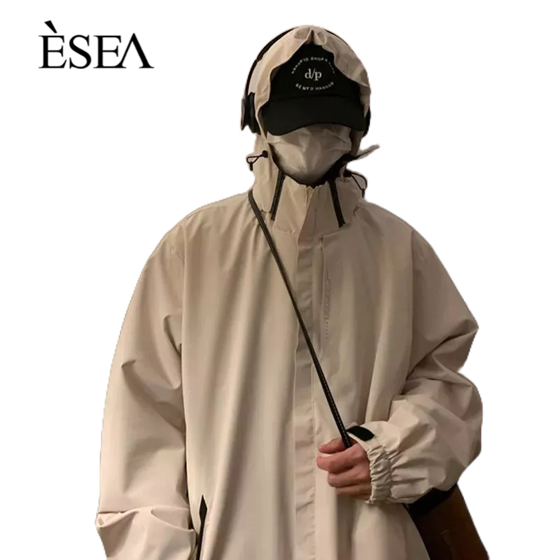 esea-แจ็คเก็ตพายุของผู้ชายแจ็คเก็ตแฟชั่นแบรนด์ฤดูใบไม้ร่วงและฤดูหนาวกีฬา-windproof-ฟังก์ชั่นกันน้ําลมหลวมสบาย-ๆ-ผู้ชายปีนเขาเสื้อผ้า