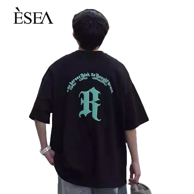 esea-เสื้อยืดผู้ชาย-ยอดนิยม-ทุกการแข่งขัน-เสื้อยืดผู้ชายลำลอง-สีทึบ-คอกลม-หลวม-แฟชั่นผู้ชาย-แขนสั้น