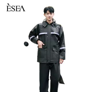 ESEA เสื้อกันฝนสะท้อนแสงกันฝนแบบเต็มตัวแยกชุดเสื้อกันฝนสำหรับผู้ใหญ่
