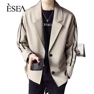 ESEA ผู้ชายใส่สูทสูทสบาย ๆ เสื้อสูทเท่ชายเสื้อคอปกบวก