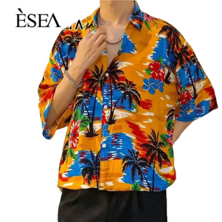 ESEA เสื้อเชิ้ตผู้ชาย: เสื้อเชิ้ตลําลองแบบเรียบง่ายในฤดูร้อนสไตล์ญี่ปุ่นและเกาหลี
