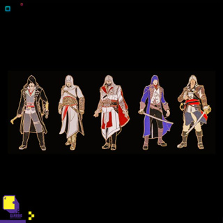 ✜OTHER ASSASSIN S CREED 10TH ANNIVERSARY CHARACTER PIN SET (SET OF 5 PIECES) (เกมส์ อื่นๆ)