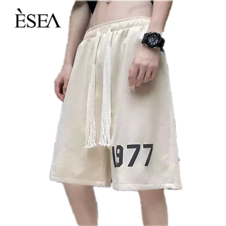 ESEA กางเกงขาสั้นผู้ชาย หลวม ไม่เป็นทางการ กีฬา กางเกงขาสั้นผู้ชาย เทรนด์แฟชั่น ชายหาด กางเกงขาสั้นผู้ชาย
