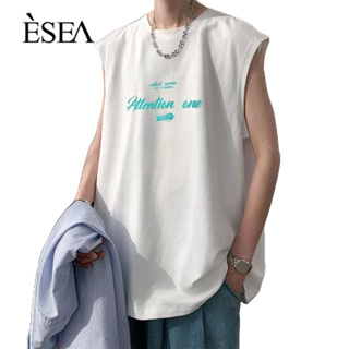 ESEA เสื้อกั๊กผู้ชาย, ฤดูร้อนสไตล์ยุโรปและอเมริกาหลวมสบาย ๆ กีฬาฟิตเนสเสื้อแขนกุด