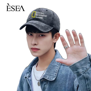 ESEA หมวกเบสบอลผ้าฝ้ายเดินทางกลางแจ้งปีนเขาสบาย ๆ หมวกคู่รักเกาหลีทุกคู่