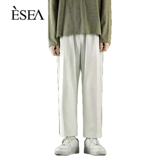 ESEA กางเกงขายาวทรงหลวมอินเทรนด์สำหรับผู้ชายกางเกงลำลองผู้ชายประดับกางเกงแฟชั่นระดับไฮเอนด์