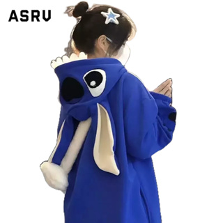 ASRV ใหม่น่ารักการ์ตูน Stitch เสื้อกันหนาวมีฮู้ดคู่หลวมชายและหญิงแจ็คเก็ตแฟชั่นหูใหญ่