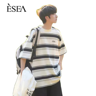 ESEA เสื้อยืดผู้ชายคอกลมยอดนิยมทุกวันเสื้อยืดผู้ชายแฟชั่นเทรนด์ใหม่แขนสั้นทั้งหมด