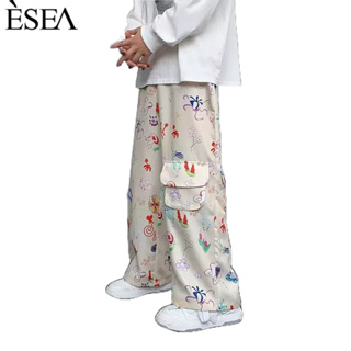 ESEA กางเกงผู้ชาย, ฤดูใบไม้ผลิอินเทรนด์และฤดูใบไม้ร่วงสไตล์ยุโรปและอเมริกาใหม่, พิมพ์วินเทจ, แฟชั่นแฟชั่นกางเกงผู้ชาย