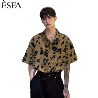 ESEA เสื้อเชิ้ตผู้ชาย สีเกาหลี เสื้อเชิ้ตแฟชั่นยอดนิยม