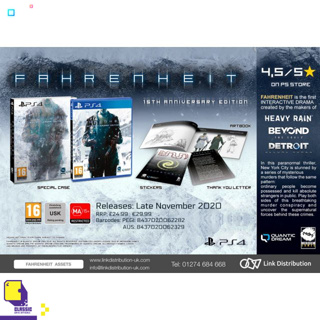 PlayStation 4™ เกม PS4 Fahrenheit [15Th Anniversary Edition] (By ClaSsIC GaME)