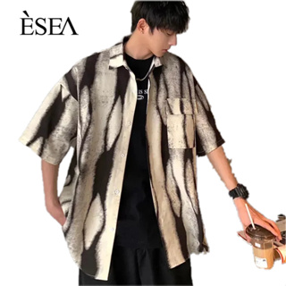 ESEA เสื้อผู้ชายยอดนิยมขี้เกียจทุกวันฮาราจูกุทุกการแข่งขันเสื้อผู้ชายลำลองแฟชั่นเทรนด์ใหม่แขนสั้นผู้ชายวัยรุ่น