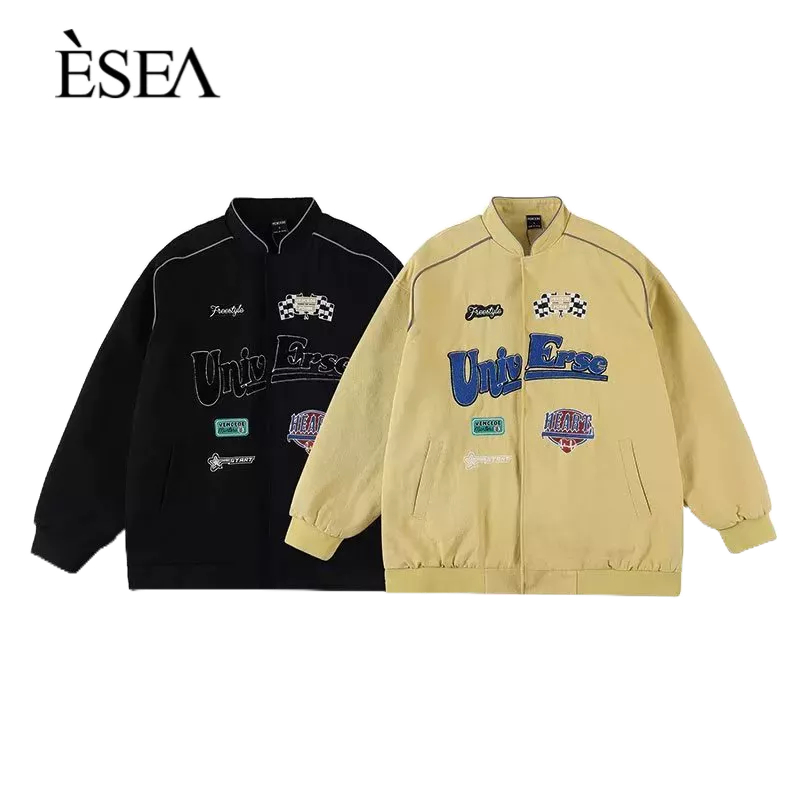 esea-เสื้อโค้ทผู้ชาย-สไตล์ยุโรปและอเมริกา-พิมพ์แฟชั่นถนนใหม่-สไตล์คู่-เสื้อเบสบอลรถจักรยานยนต์หลวม