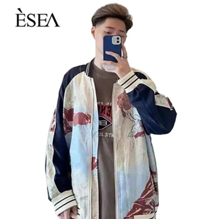 ESEA เสื้อโค้ทผู้ชายชุดเบสบอล, เสื้อโค้ทลําลองบาง ๆ สไตล์