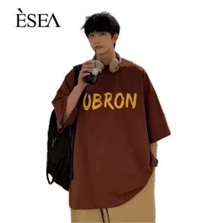 ESEA เสื้อยืดผู้ชายแฟชั่นทุกการแข่งขันเสื้อยืดผู้ชายพิมพ์หลวม ins ลำลองผู้ชายแขนสั้น