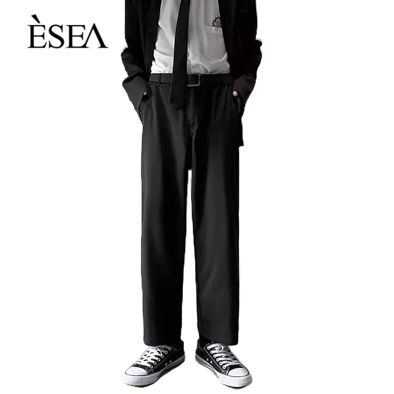esea-กางเกงขายาวผู้ชาย-กางเกงขายาวผู้ชาย-กางเกงลําลองสไตล์เกาหลี-กางเกงขากว้างสไตล์ฮ่องกง
