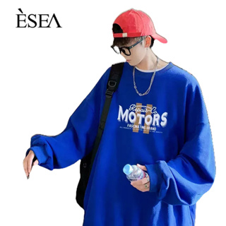 ESEA เสื้อสเวตเตอร์ผู้ชายฤดูใบไม้ร่วงและฤดูหนาวรุ่นเกาหลี crewneck INS สไตล์ตัวอักษรหลวมพิมพ์เสื้อสเวตเตอร์แขนยาวลําลองของผู้ชาย