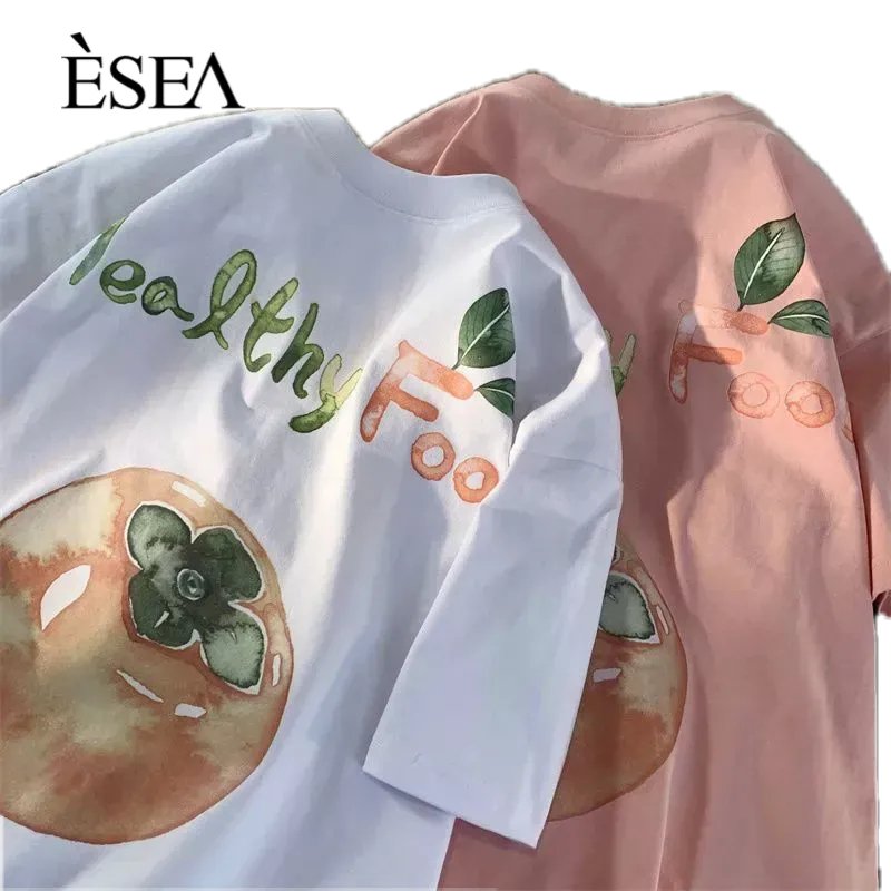 esea-เสื้อยืดผ้าฝ้ายผู้ชายแขนสั้นผู้ชายอ้วนหลวมบางครึ่งแขน