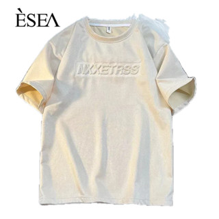 ESEA  ผู้ชายเสื้อยืดทั้งหมด-การแข่งขันบุคลิกภาพตัวอักษรรอบคอแฟชั่นเสื้อยืดผู้ชายรุ่นเกาหลีของแ