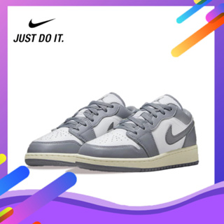 Nike Jordan Air Jordan 1 Low Vintage Grey 553560-053 ของแท้ 100% Sneakers